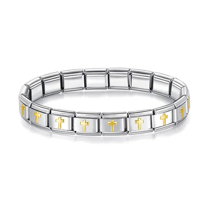 Womens Stainless Steel Charm Bracelet Elastic Fashion Bangle - Smarsty
