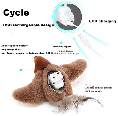 Interactive Cat Toy Flapping Bird with Catnip - Smarsty