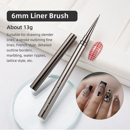 5PCS Nail Art Liner Brushes for Precision Manicure Designs - Smarsty