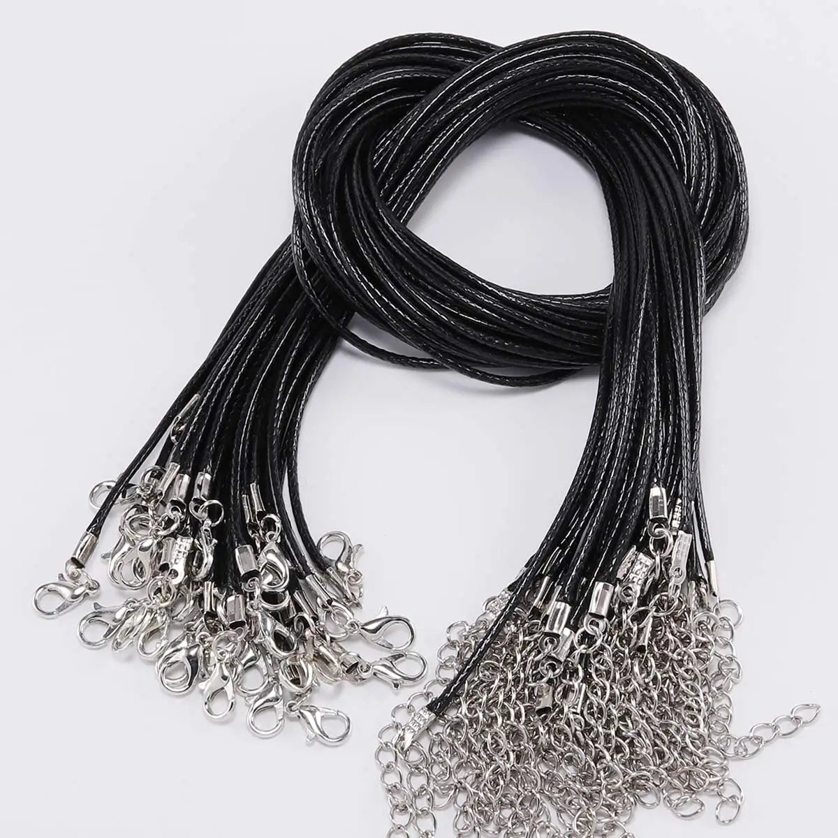 Adjustable Leather Cord Necklace Braided Rope DIY Jewelry Supplies - Smarsty