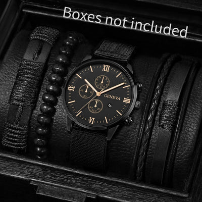Men's Fashion Quartz Watches Set with Nylon Bands - Smarsty
