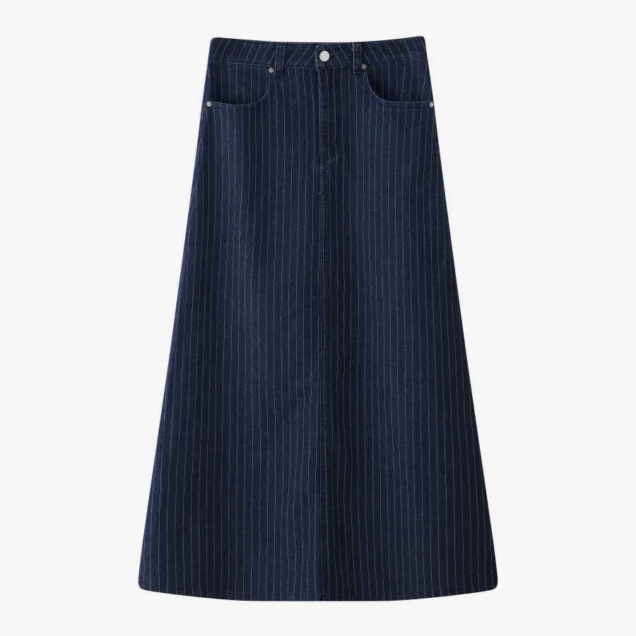 AS 2025 pinstripe denim skirt fashion woman clothes lady wear - Smarsty