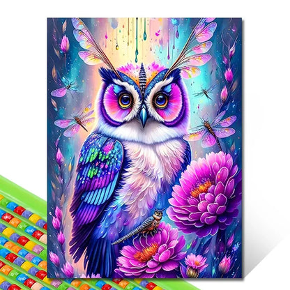 DIY 5D Diamond Painting Pink Owl Craft Set - Smarsty
