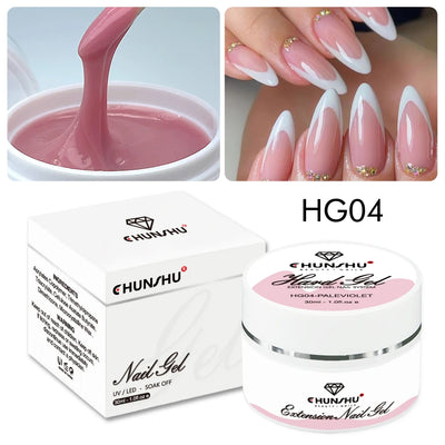 Milky White Hard Gel For Nail Extension 30ML - Smarsty
