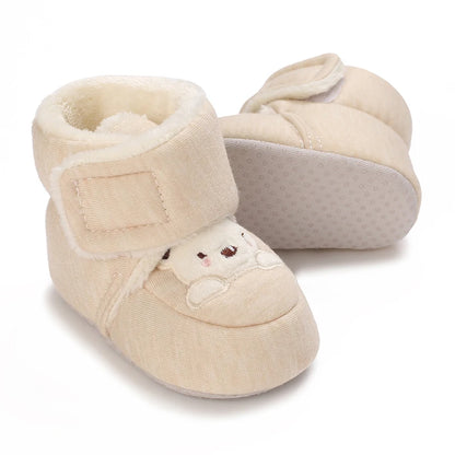 Soft Soled Bear Baby Snow Boots Warm Plush First Walkers - Smarsty