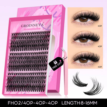 GROINNEYA DIY Fluffy Lash Clusters Kit for Volume - Smarsty