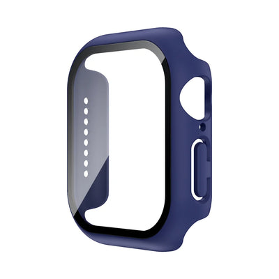 Tempered Glass+Case For Apple Watch 38mm 40mm 41mm 42mm 44mm 45mm 46mm Screen Protector Protective Cover iWatch 10 8 7 9 6 SE 5 - Smarsty
