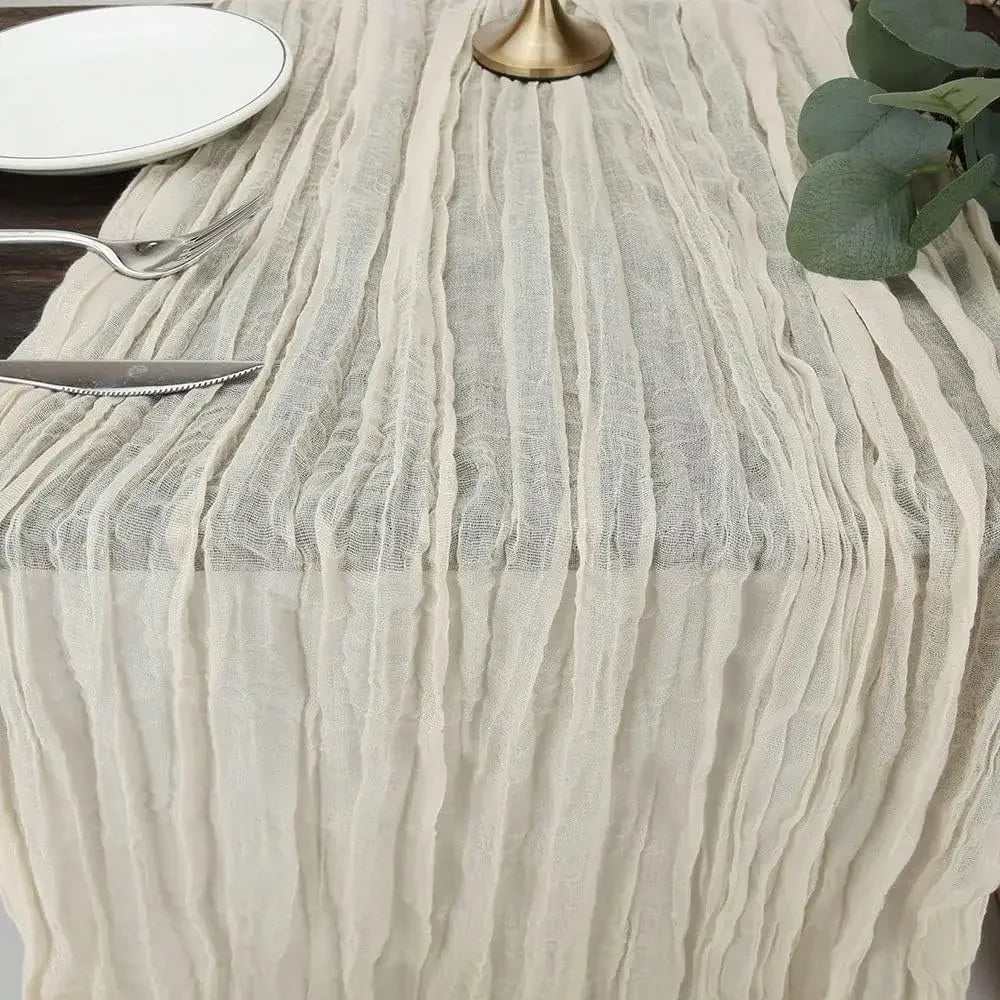 Pink Cheesecloth Table Runner for Romantic Weddings - Smarsty