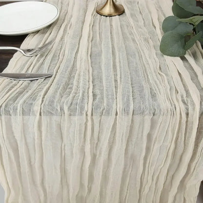 Pink Cheesecloth Table Runner for Romantic Weddings - Smarsty