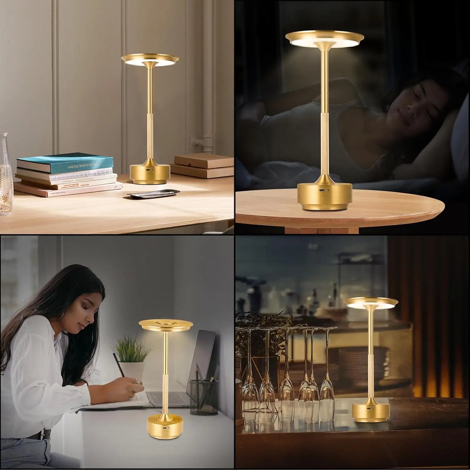 Wireless LED Touch Sensor Table Lamp for Bedroom Decor - Smarsty