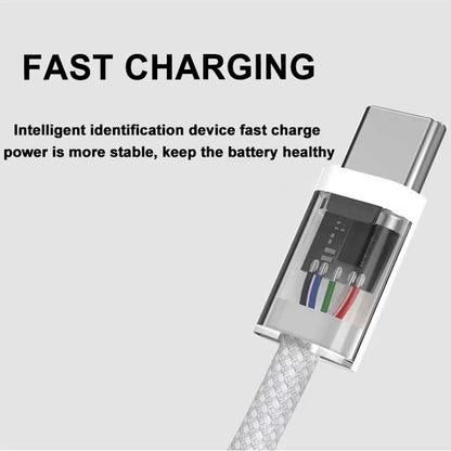 USB C to Type C Fast Charging Cable 60W Braided - Smarsty