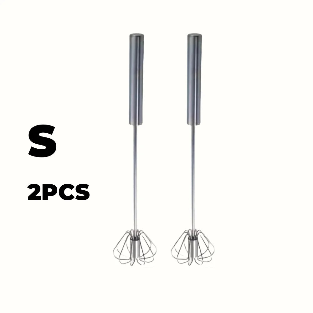 Stainless Steel Egg Beater Durable Semi-Automatic Mixer for Effortless Egg Cream Mixing Stirring and Beating for Kitchen Baking - Smarsty