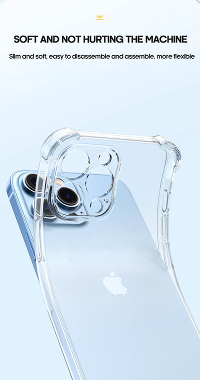 Smarsty Shockproof Clear Phone Case With Lens Protection Pro Max -