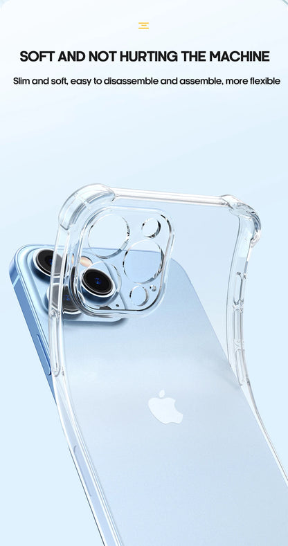 Shockproof Clear iPhone Case With Lens Protection Lens Shield - Smarsty