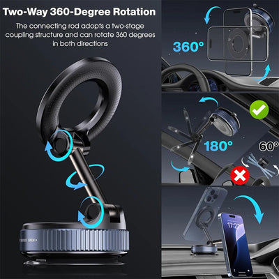 Upgraded Magnetic Car Phone Holder With 360 Rotation - Smarsty