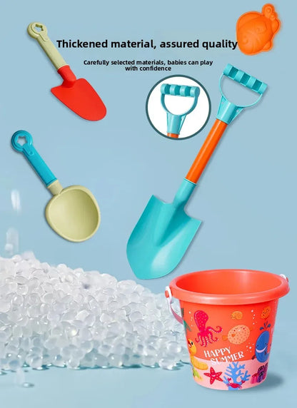 Summer Beach Set Toys For Kids Digging Sand Plastic Bucket Watering Bottle Shovels Children Beach Water Game Toys Tools
