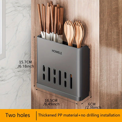 1pc Flatware Organizer, Multifunctional Cutlery Storage Rack With Detachable Water Drain Base, Chopsticks Holder, Utensil Holder by Smarsty