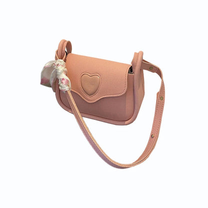 Women Slant Crossbody Saddle Bag Retro Love Pattern - Smarsty