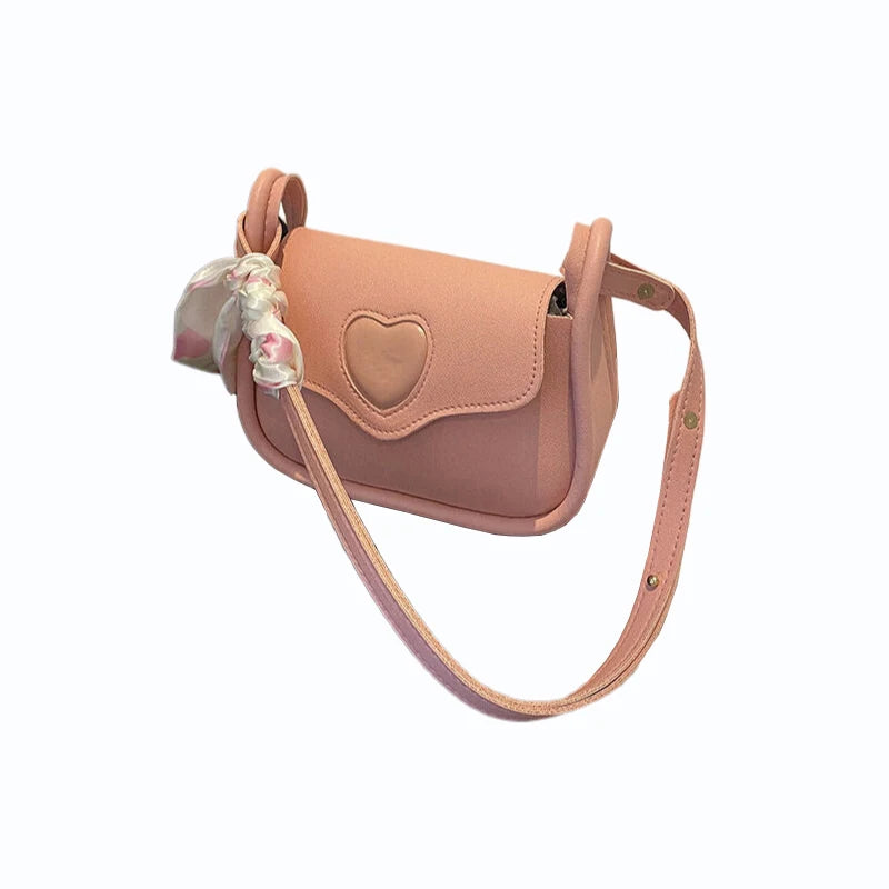 Women Slant Crossbody Saddle Bag Retro Love Pattern - Smarsty