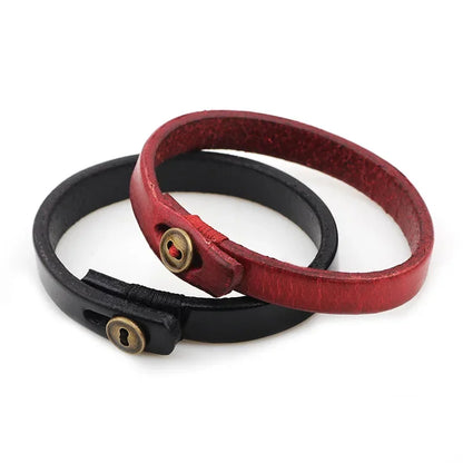 Punk Hip Hop Leather Skull Bracelet for Unisex Fashion - Smarsty