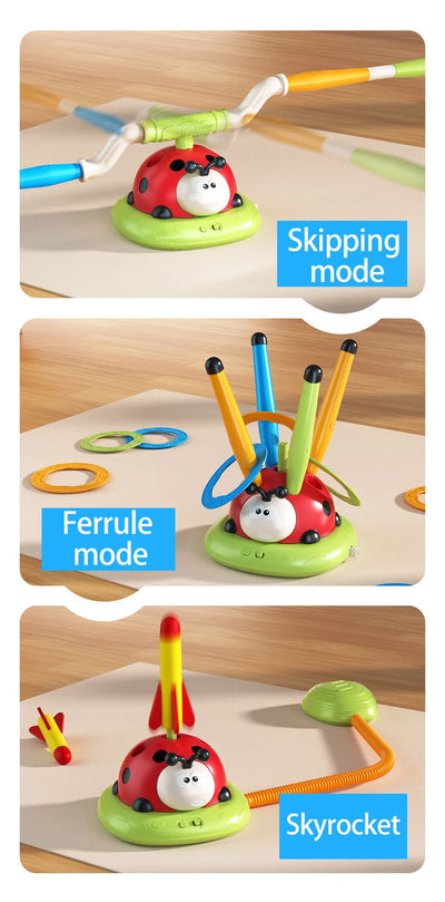 Ladybug Sport Entertainment Game Toy Multifunction Rope Skipping Machine Ferrule Jump Rocket Launcher Outdoor Educational - Smarsty