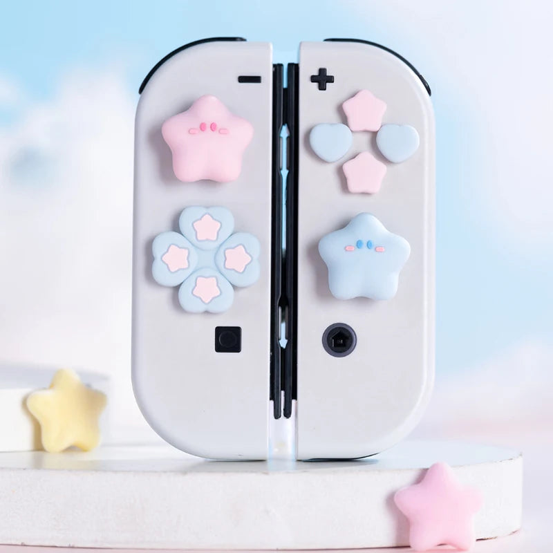 Cute Star Love Silicone Joy-Con Thumb Grip Caps - Smarsty