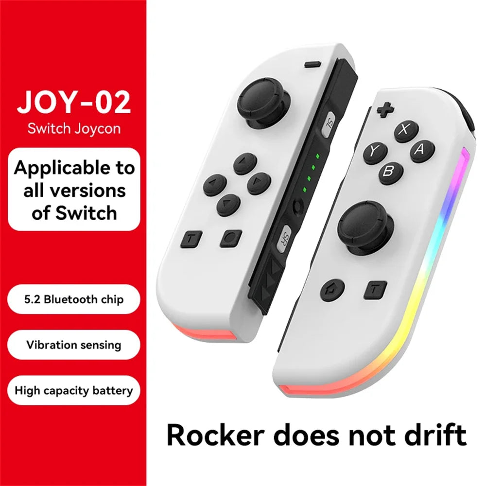 BT 5.2 RGB LED Joy Controller for Nintendo Switch - Smarsty