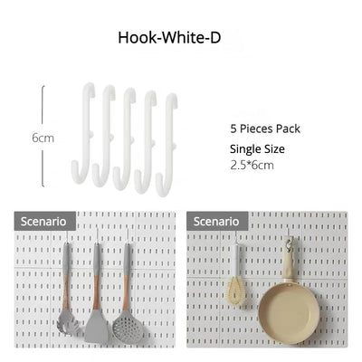New DIY Pegboard Accessories Hanging Shelf Storage Hooks Wall Organizer No Punching Crafts Organization For Garage Kitchen Room by Smarsty