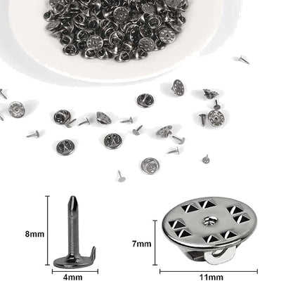 100Pc Metal Locking Pin Backs Secure Brooch Bases Pack - Smarsty