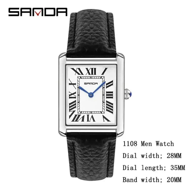 Luxury Waterproof Couple Watch with Leather Strap - Smarsty