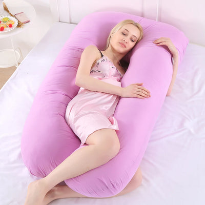 Multifunction Maternity Pillow Case Pure Cotton Cover U-Type for Pregnancy Women