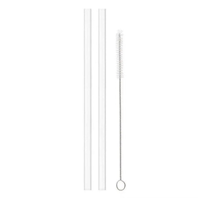 Reusable Straw with Cleaning Brush Plastic Replacement Straw Compatible with Stanley 40 oz 30 oz Cup Tumbler - Smarsty