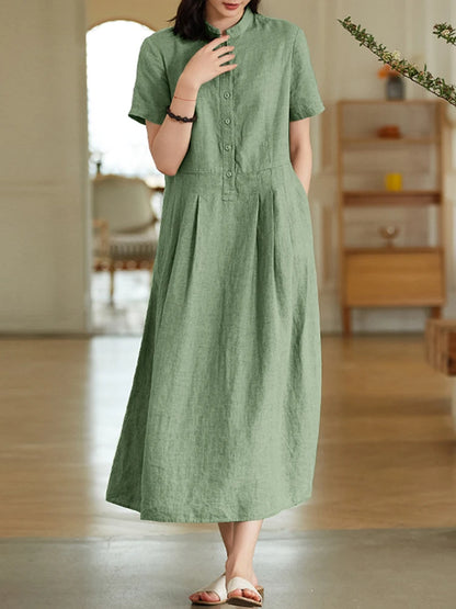Women's Elegant Solid Cotton Robe Femme 2022 Spring Autumn Bohemian Maxi Dress ZANZEA Casual Long Sleeve Shirt Dresses Oversized - Smarsty
