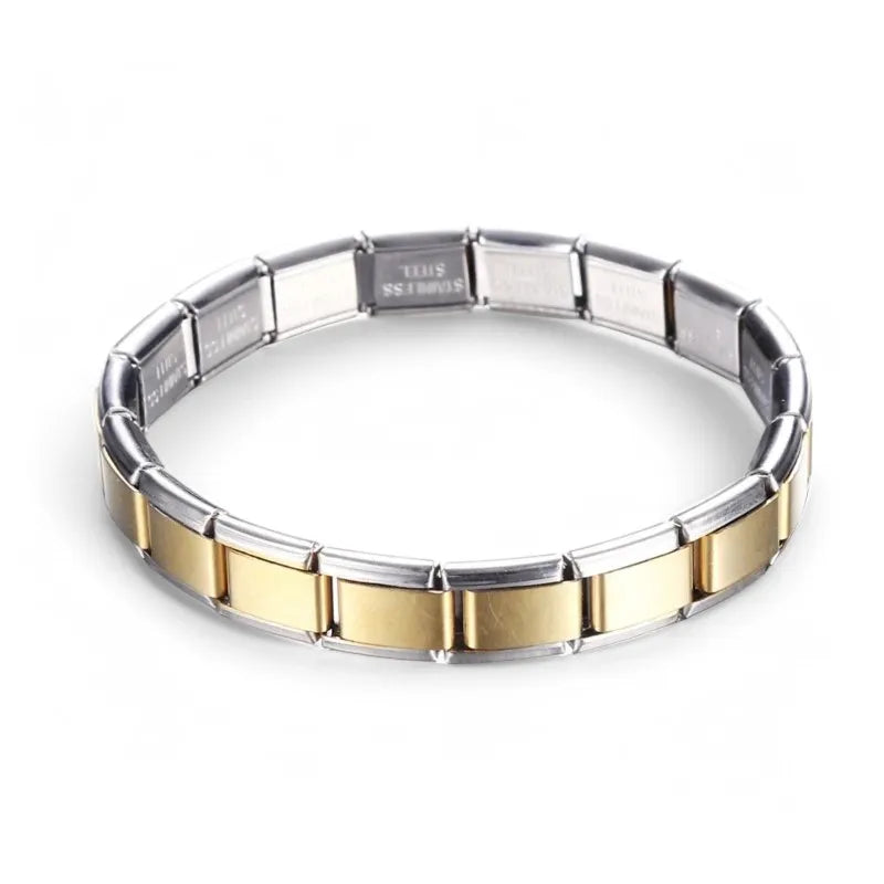 Stainless Steel Bracelet for Men and Women Gold Black - Smarsty
