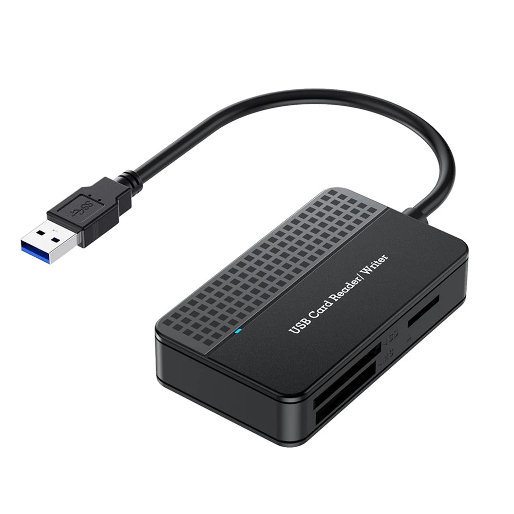 USB 3.0 Type C 4 in 1 Card Reader 5Gbps Memory Smart Card Reader SD TF CF MS Compact Flash Card Adapter 20cm Cable for Laptop PC
