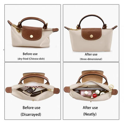 Bag Organizer For Longchamp Mini Bag Storage Bag The Liner Bag Felt Purse Insert Handbag Liner Bag - Smarsty