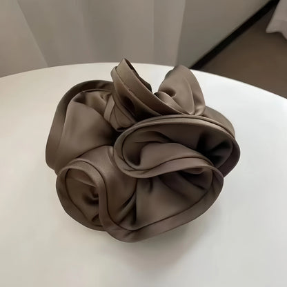 Korean Satin Ribbon Scrunchie For Voluminous Ponytail - Smarsty