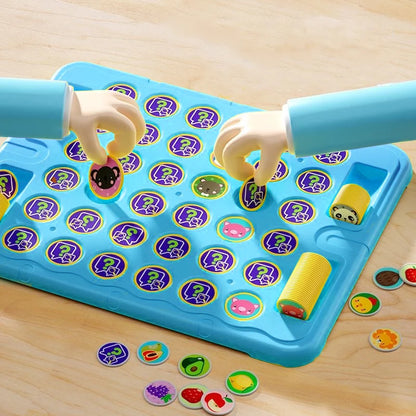 Kids Battle Chess Educational Toy Observation Concentration Training Fun Animal Flip Chess Parent-child Interactive Game Toys by Smarsty