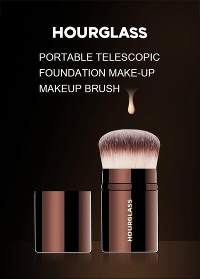 Hourglass Retractable Blush Brush with Soft Fiber Hair - Smarsty