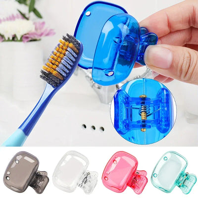 1PCS Travel Toothbrush Head Covers Toothbrush Protector Cap Brush Pod Case Protective Portable Plastic Clip For Household Travel - Smarsty