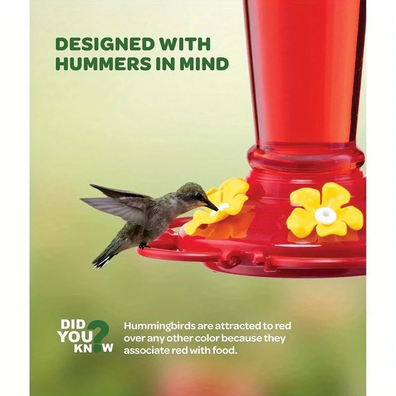 Suspended Hummingbird Feeder with Five Feeding Ports - Smarsty