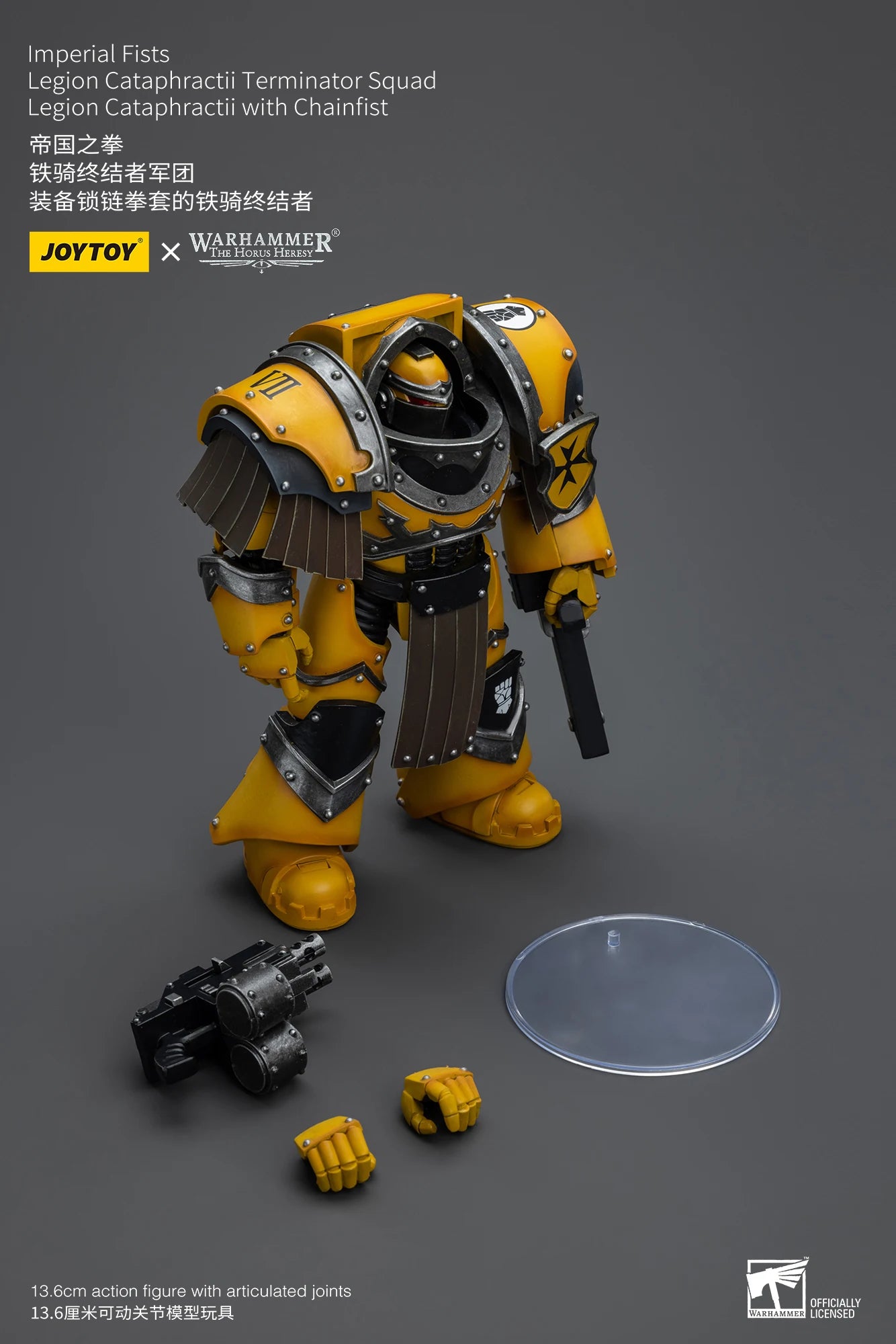 JOYTOY Warhammer 40k 1/18 Action Figures Anime 13.6cm Imperial Fists Legion Cataphractii Terminator Squad Collection Model Toys
