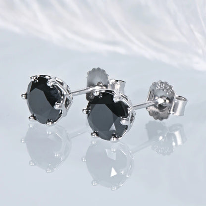 Moissanite Stud Earrings Sterling Silver VVS D Sparkle - Smarsty