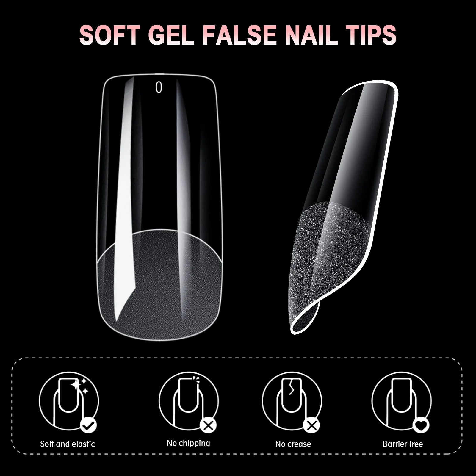 600Pcs Full Cover Press On Nail Tips Set - Smarsty