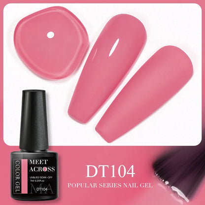 Pink Dried Flower Gel Nail Polish for Fairy Nail Art - Smarsty