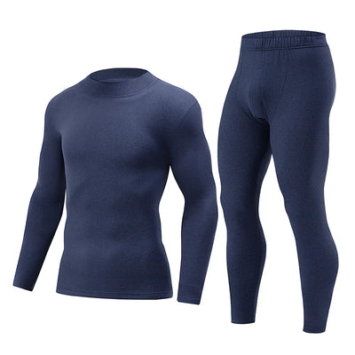 2/4 Pcs Men's Solid Color Simple Autumn And Winter Thermal Underwear Comfortable And Casual Bottoming Underwear Teenagers Pajama - Smarsty