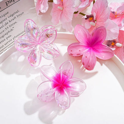 3 Piece Summer Floral Hair Claw Clips For Beach Lightweight - Smarsty