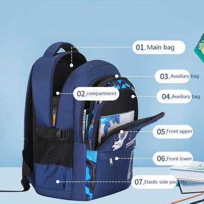Kids Backpack Astronaut Waterproof School Bag For Boys - Smarsty