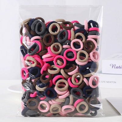 100 Pack Colorful Nylon Hair Ties For Kids Gentle Soft - Smarsty