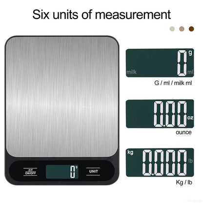 Digital Kitchen Scale With LED Display Waterproof Design - Smarsty